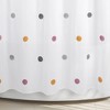 Allure Home Creations Dots Shower Curtain: Polyester Bath Curtain, Microfiber, Buttonhole Top - 4 of 4