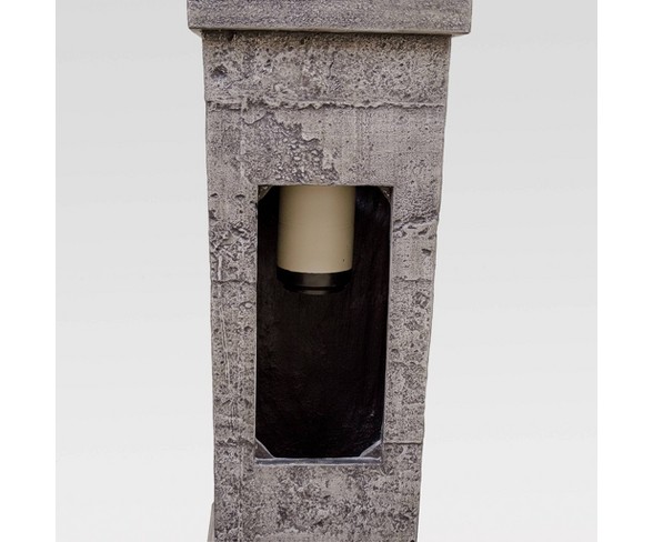 Outdoor Patio Gas Fire Column Gray - Endless Summer