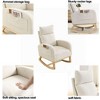 CAVINAS Polyester Glider Rocking Chair with High Backrest,Comfy Upholstered Rocking Chairs,Nursery Accent Chair for Bedroom - 4 of 4