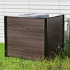 Tangkula Privacy Fence Screen 48" L x 46" H Air Conditioner Fence w/ 5 Ground Stakes Outside - 2 of 4