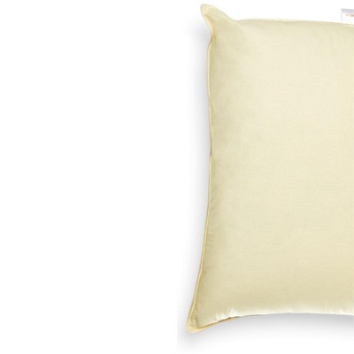 Set of 2 Yellow Organic Kapok Bed Pillows with Cotton Shell
