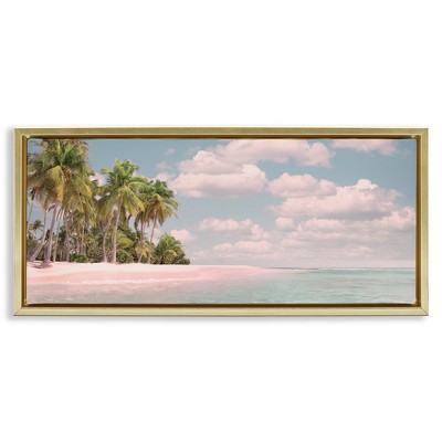 Stupell Industries Clear Water Tropical Beach Coast, 31" x 14"