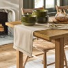 Embroidered Border Standard Runner Natural/Green - Hearth & Hand™ with Magnolia - 2 of 3