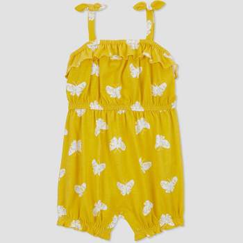 Carter's Just One You®️ Baby Girls' Butterfly Romper - Yellow/White