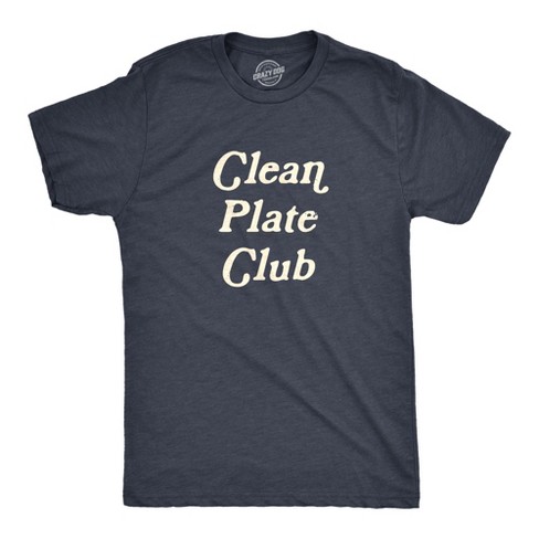 Mens Clean Plate Club T Shirt Funny Thanksgiving Dinner Lovers Tee For Guys - Crazy Dog Men's T Shirt - image 1 of 4