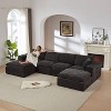 MYINDA 137'' Oversized 6-Seater Sectional Sofa, Chenille Cloud Couch for Living Room, Apartments, Offices - 3 of 4