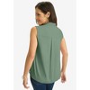 Jessica London Women's Plus Size Uptown Sleeveless Tie-Neck Blouse - 3 of 4