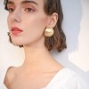 Brushed Gold Stud Collection - Versatile Button & Ball Earrings for a Timeless Vintage Look - 3 of 4