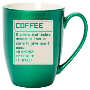 100 North Emerald Green Metallic Finish, 10 Ounce, Comfortably Fits Your Hands, New Bone China Coffee Tea Cup Mug, Coffee. It Smells and Tastes - 1 of 1