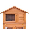 vidaXL Outdoor Rabbit Hutch Small Animal House Pet Cage 3 Layers Wood - 4 of 4
