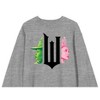 Wicked Part 1 Elphaba & Glinda W Adult Athletic Heather Crew Neck Long Sleeve Sweatshirt - 2 of 3