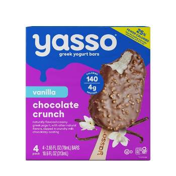 Yasso Frozen Greek Yogurt Indulgent Vanilla Chocolate Crunch - 4ct