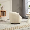 LOVMOR Upholstered Swivel Barrel Armchair with Storage Modern Living Room Side Chair for Bedroom/Office/Reading Spaces - 4 of 4