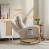 KTMBDW Nursery Rocking Chair, Teddy Upholstered Glider Rocker Rocking Accent Chair Padded Seat with High Backrest for Living Room, Bedroom, Offices - 4 of 4