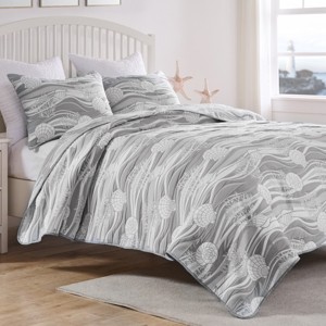 Greenland Home Fashions Dover Harbor Gray Coverlet Set - 1 of 4