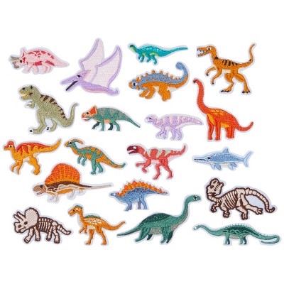 Bright Creations 20 Pieces Iron On Dinosaur Patches for Clothing