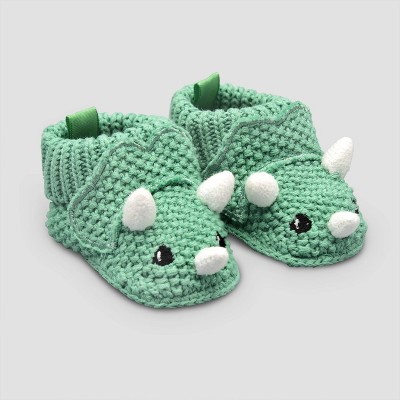 Baby Boys' Knitted Dino Slipper Nb 