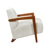 Chenille Fabric Upholstery Solid Wood Ultra-Modern Accent Chair with Foam Seat Cushion, Attached Cushions and Solid Wood Arms and Legs - 4 of 4