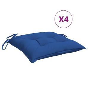 vidaXL Chair Cushion Non Slip Outdoor Patio Seat Cushion Pad Oxford Fabric - Blue 15.7" x 15.7" x 2.8" 4-Pack - 1 of 4