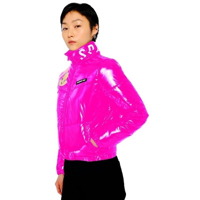 target hot pink puffer jacket