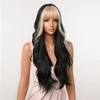 Jessie's Wig 26 Inch Long Wavy Bangs Wig Synthetic Hair Blonde Color Highlights 1 Pc/Pack - 3 of 4