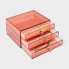 Acrylic Three Drawer Organizer Jewelry Box - A New Day™ Rose Pink: Storage for Accessories, 18+ Years - 2 of 2