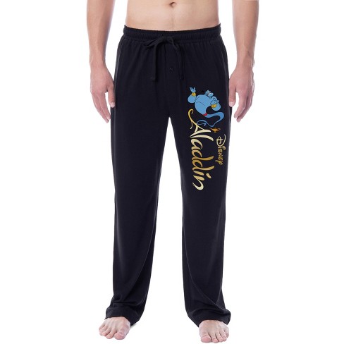 Disney Mens' Aladdin Genie Movie Title Princess Movie Sleep Pajama Pants (xl)  Black : Target