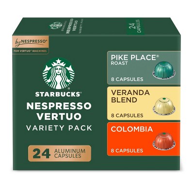 Starbucks by Nespresso Vertuo Line Pods Light and Medium Roast Coffee Variety Pack - 24ct