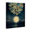 Stupell Industries Lunar Butterfly Hot Air Balloon Surreal Ocean Sky Canvas Wall Art - 3 of 4