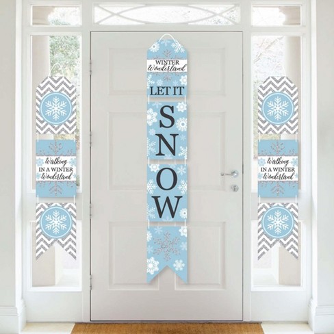 Big Dot Of Happiness Winter Wonderland - Hanging Vertical Paper Door  Banners - Snowflake Holiday Party & Winter Wedding Wall Kit - Indoor Door  Decor : Target
