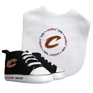 Baby Fanatic 2 Piece Bid and Shoes - NBA Cleveland Cavaliers - White Unisex Infant Apparel - 1 of 3