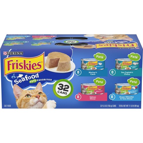 Purina Friskies Pat Wet Cat Food Seafood Favorites 5 5oz 32ct Variety Pack Target