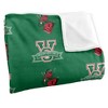Mississippi Valley State University Logo Pattern Silky Touch Blanket White 50x60 - 3 of 4