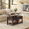 Coffee Table, 39" Lift Top Coffee Table with Hidden Compartment and Storage Shelf - 2 of 4