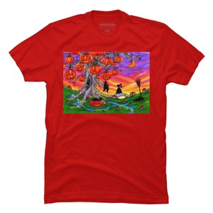 Men's Design By Humans WAITING FOR HALLOWEEN By Buddyforme T-Shirt - 1 of 4