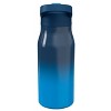 Zak Designs 14 fl oz Double Walled Stainless Steel Tranquility Insulated Straw Bottle - 2 of 4