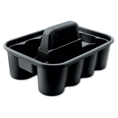 Rubbermaid Commercial Deluxe Carry Caddy 8-Comp 15w x 7 2/5h Black 315488BLA