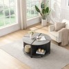 KIGFTSOD Industrial Round Coffee Table,Sturdy and Easy Assembly, 2-Tier with Storage for Living Room, Garden - 4 of 4