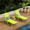 WestinTrends Poly Reclining Outdoor Patio Chaise Lounge Chair Adjustable (Set of 2) - 2 of 2