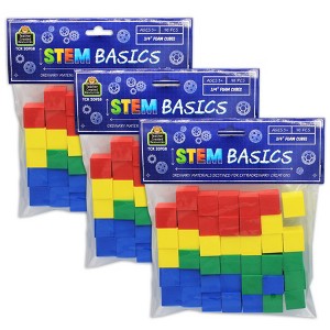 Teacher Created Resources® STEM Basics: Multicolor 3/4" Foam Cubes, 40 Per Pack, 3 Packs - 1 of 3