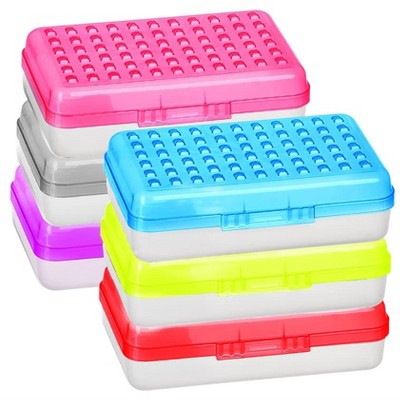 juvale] Juvale 4 Pack Clear Plastic Pencil Boxes For Kids, Art Supplies, 4  Assorted Colors, 8.1 X 4.8 X 2.4 In : Target