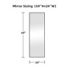 Dovelina Modern Rectangular Aluminium Fine Edge Black Hanging Mirror Decorative Wall Mirror - 4 of 4