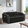 Sofa Bed Multifunctional Modern Sofa Velvet Pull Out Bed With Adjustable Backrest And USB Port, Ashtray And Swivel Phone Holder - 2 of 4
