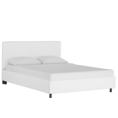 Olivia Solid Woven Upholstered Platform Bed Twill - Skyline Furniture