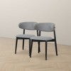 Vynxaria Grey Dining Chairs - Set of 2 for Modern Elegance - 2 of 4