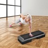 Fitness Aerobic Step 43'' Cardio Adjust 4'' - 6'' - 8'' Exercise Stepper w/Risers - 3 of 4