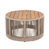 Chic Crate Outdoor Acacia Wood & Rattan Rope Coffee Table – Weather-Resistant Patio Furniture for Garden & Balcony - 4 of 4