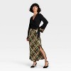 Latino Heritage Month Women's Maxi Skirt - Black Floral - 3 of 4