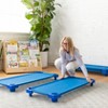 ECR4Kids Stackable Kiddie Cot, Ready-to-Assemble, Standard Size, Blue, 6-Pack - 4 of 4