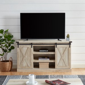 Farmhouse Sliding Barn Door TV Stand for TVs up to 60" - 1 of 4